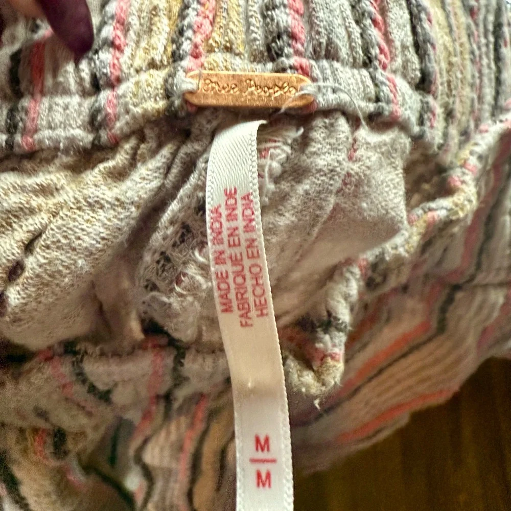 Free People Bohemian Day’s End Stripe Pants - Neutral Combo - Size Medium - Picture 4 of 5